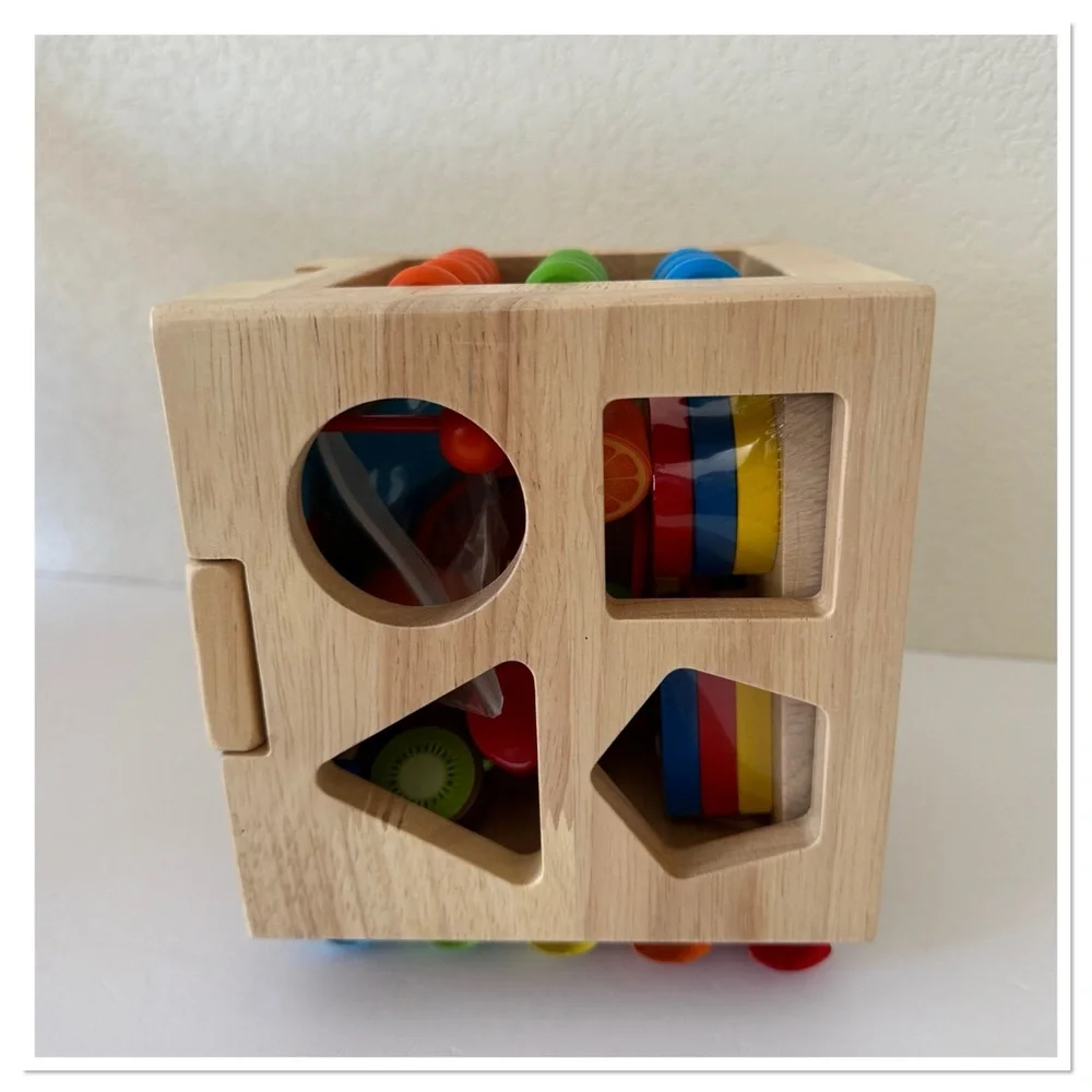 Wooden Activity Cube For Kids 18+Months Learning Toy